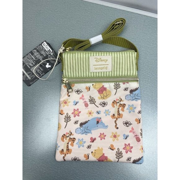 Loungefly Disney Winnie The Pooh Floral Passport Crossbody Bag - Picture 10 of 11